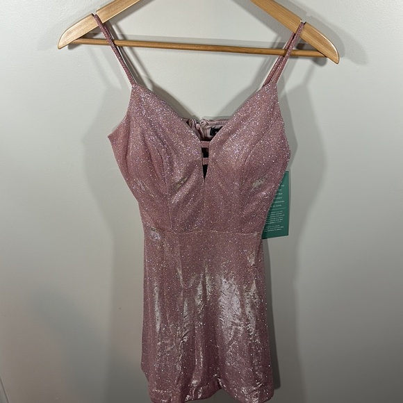 NWT Speechless Dazzling Glow Glitter Pink Party Dress - Picture 1 of 10